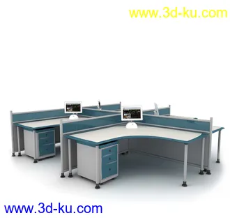 办公桌子模型,椅子,电脑桌,办公柜,会议桌,前台,柜台,接待桌,办公室员工桌,办公家具模型合集的图片