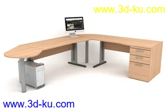 办公桌子模型,椅子,电脑桌,办公柜,会议桌,前台,柜台,接待桌,办公室员工桌,办公家具模型合集的图片