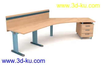 办公桌子模型,椅子,电脑桌,办公柜,会议桌,前台,柜台,接待桌,办公室员工桌,办公家具模型合集的图片