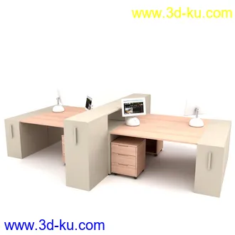 办公桌子模型,椅子,电脑桌,办公柜,会议桌,前台,柜台,接待桌,办公室员工桌,办公家具模型合集的图片
