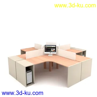 办公桌子模型,椅子,电脑桌,办公柜,会议桌,前台,柜台,接待桌,办公室员工桌,办公家具模型合集的图片
