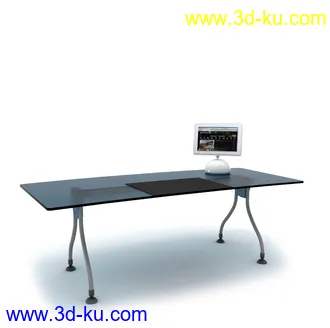 办公桌子模型,椅子,电脑桌,办公柜,会议桌,前台,柜台,接待桌,办公室员工桌,办公家具模型合集的图片