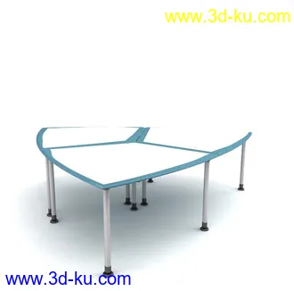 办公桌子模型,椅子,电脑桌,办公柜,会议桌,前台,柜台,接待桌,办公室员工桌,办公家具模型合集的图片45