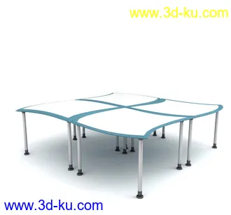 办公桌子模型,椅子,电脑桌,办公柜,会议桌,前台,柜台,接待桌,办公室员工桌,办公家具模型合集的图片47