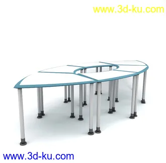 办公桌子模型,椅子,电脑桌,办公柜,会议桌,前台,柜台,接待桌,办公室员工桌,办公家具模型合集的图片49