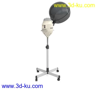 美发立式烘发机,吹风机,恤发机,蒸发帽,加热帽,烘发机,冷烫机,焗油机,发廊设备模型合集的图片