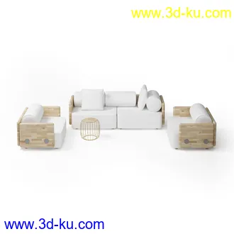 沙发模型,现代沙发,木沙发,布艺沙发,组合沙模型,家具模型共35套的图片