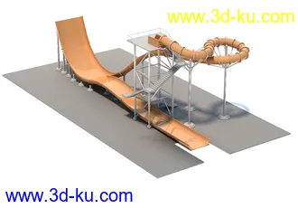 水上滑梯,旋转滑梯,组合滑梯,充气城堡,充气滑梯,儿童水上乐园,模型合集的图片