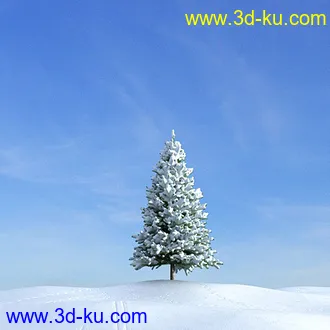 冬天树木模型,雪地,枯木,光秃秃的树,树干,树枝,冬天场景,冬季植物模型合集的图片