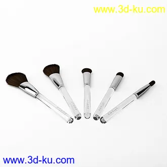 唇膏模型,红色唇膏,化妆笔,眉刷,睫毛刷子,睫毛卷梳,腮红刷,化妆刷,模型合集的图片