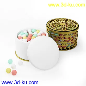 彩妆盘,彩妆盒,粉底膏,粉底霜,BB霜,粉饼,镜子,化妆盒,化妆刷,定妆粉,模型合集的图片3