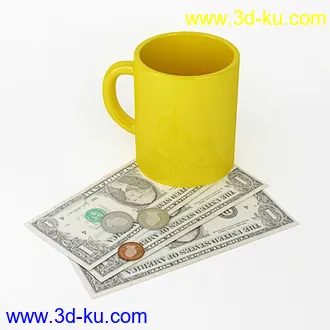 硬币,钱,钞票,杯子,咖啡杯,瓶子,POST机,信用卡,钱夹,纸币,模型合集的图片1