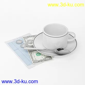 硬币,钱,钞票,杯子,咖啡杯,瓶子,POST机,信用卡,钱夹,纸币,模型合集的图片3