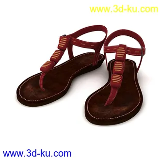 夹趾凉鞋,沙滩鞋,平底鞋,女凉鞋,休闲鞋,一字扣真皮鞋,布鞋,运动鞋,模型合集的图片