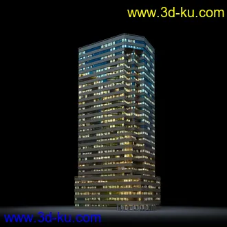 夜晚摩天大楼,夜晚高楼大厦,灯光大厦,商业大厦,高层建筑,大厦夜境,建筑模型合的图片