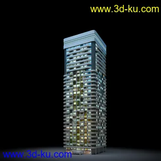 夜晚摩天大楼,夜晚高楼大厦,灯光大厦,商业大厦,高层建筑,大厦夜境,建筑模型合的图片