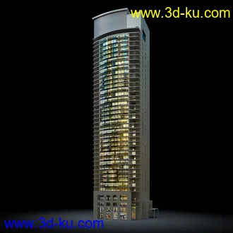 夜晚摩天大楼,夜晚高楼大厦,灯光大厦,商业大厦,高层建筑,大厦夜境,建筑模型合的图片