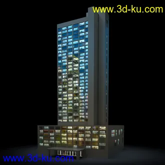 夜晚摩天大楼,夜晚高楼大厦,灯光大厦,商业大厦,高层建筑,大厦夜境,建筑模型合的图片