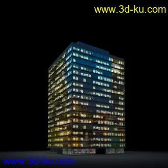 夜晚摩天大楼,夜晚高楼大厦,灯光大厦,商业大厦,高层建筑,大厦夜境,建筑模型合的图片