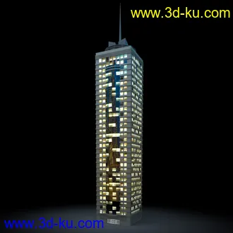 夜晚摩天大楼,夜晚高楼大厦,灯光大厦,商业大厦,高层建筑,大厦夜境,建筑模型合的图片
