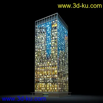 夜晚摩天大楼,夜晚高楼大厦,灯光大厦,商业大厦,高层建筑,大厦夜境,建筑模型合的图片