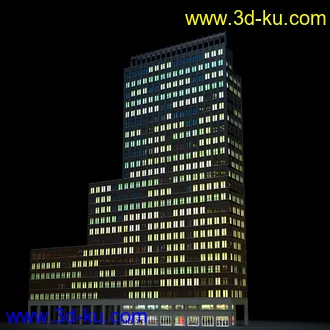 夜晚摩天大楼,夜晚高楼大厦,灯光大厦,商业大厦,高层建筑,大厦夜境,建筑模型合的图片