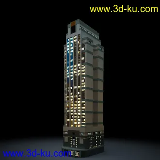夜晚摩天大楼,夜晚高楼大厦,灯光大厦,商业大厦,高层建筑,大厦夜境,建筑模型合的图片