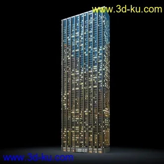 夜晚摩天大楼,夜晚高楼大厦,灯光大厦,商业大厦,高层建筑,大厦夜境,建筑模型合的图片