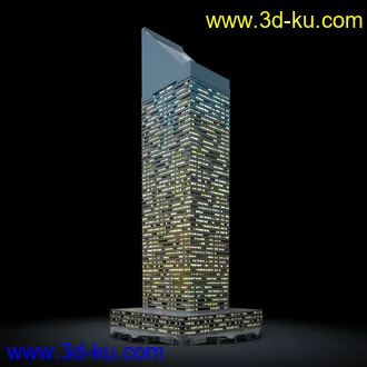 夜晚摩天大楼,夜晚高楼大厦,灯光大厦,商业大厦,高层建筑,大厦夜境,建筑模型合的图片