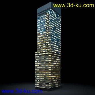 夜晚摩天大楼,夜晚高楼大厦,灯光大厦,商业大厦,高层建筑,大厦夜境,建筑模型合的图片
