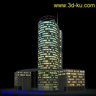 夜晚摩天大楼,夜晚高楼大厦,灯光大厦,商业大厦,高层建筑,大厦夜境,建筑模型合的图片