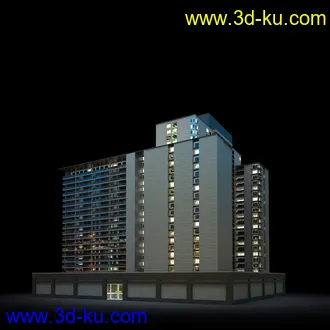 夜晚摩天大楼,夜晚高楼大厦,灯光大厦,商业大厦,高层建筑,大厦夜境,建筑模型合的图片
