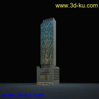 夜晚摩天大楼,夜晚高楼大厦,灯光大厦,商业大厦,高层建筑,大厦夜境,建筑模型合的图片