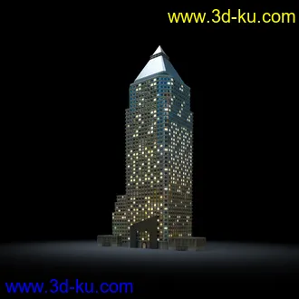 夜晚摩天大楼,夜晚高楼大厦,灯光大厦,商业大厦,高层建筑,大厦夜境,建筑模型合的图片