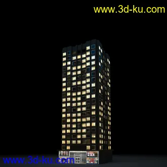 夜晚摩天大楼,夜晚高楼大厦,灯光大厦,商业大厦,高层建筑,大厦夜境,建筑模型合的图片