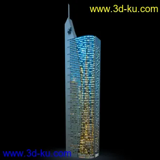夜晚摩天大楼,夜晚高楼大厦,灯光大厦,商业大厦,高层建筑,大厦夜境,建筑模型合的图片