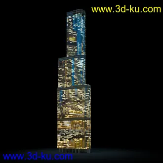 夜晚摩天大楼,夜晚高楼大厦,灯光大厦,商业大厦,高层建筑,大厦夜境,建筑模型合的图片