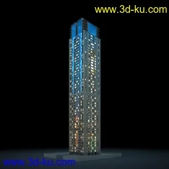 夜晚摩天大楼,夜晚高楼大厦,灯光大厦,商业大厦,高层建筑,大厦夜境,建筑模型合的图片