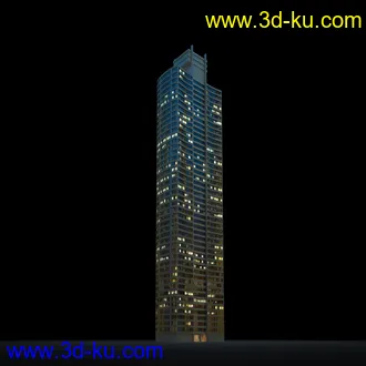 夜晚摩天大楼,夜晚高楼大厦,灯光大厦,商业大厦,高层建筑,大厦夜境,建筑模型合的图片