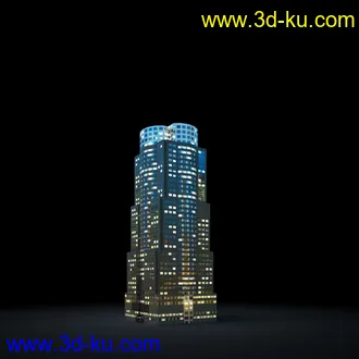 夜晚摩天大楼,夜晚高楼大厦,灯光大厦,商业大厦,高层建筑,大厦夜境,建筑模型合的图片