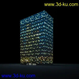夜晚摩天大楼,夜晚高楼大厦,灯光大厦,商业大厦,高层建筑,大厦夜境,建筑模型合的图片