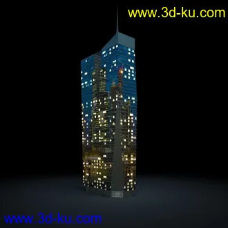 夜晚摩天大楼,夜晚高楼大厦,灯光大厦,商业大厦,高层建筑,大厦夜境,建筑模型合的图片