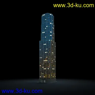 夜晚摩天大楼,夜晚高楼大厦,灯光大厦,商业大厦,高层建筑,大厦夜境,建筑模型合的图片