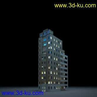 夜晚摩天大楼,夜晚高楼大厦,灯光大厦,商业大厦,高层建筑,大厦夜境,建筑模型合的图片