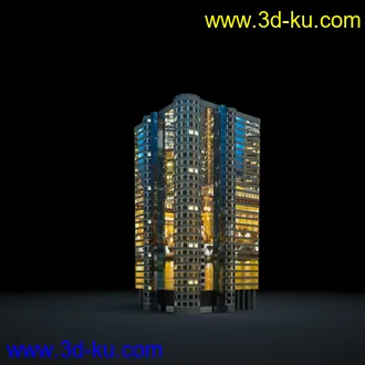夜晚摩天大楼,夜晚高楼大厦,灯光大厦,商业大厦,高层建筑,大厦夜境,建筑模型合的图片