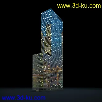 夜晚摩天大楼,夜晚高楼大厦,灯光大厦,商业大厦,高层建筑,大厦夜境,建筑模型合的图片