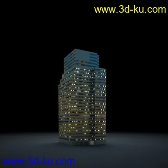 夜晚摩天大楼,夜晚高楼大厦,灯光大厦,商业大厦,高层建筑,大厦夜境,建筑模型合的图片