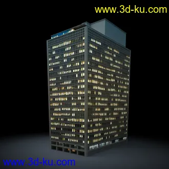 夜晚摩天大楼,夜晚高楼大厦,灯光大厦,商业大厦,高层建筑,大厦夜境,建筑模型合的图片
