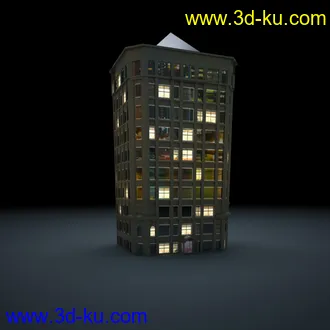 夜晚摩天大楼,夜晚高楼大厦,灯光大厦,商业大厦,高层建筑,大厦夜境,建筑模型合的图片