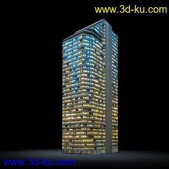 夜晚摩天大楼,夜晚高楼大厦,灯光大厦,商业大厦,高层建筑,大厦夜境,建筑模型合的图片